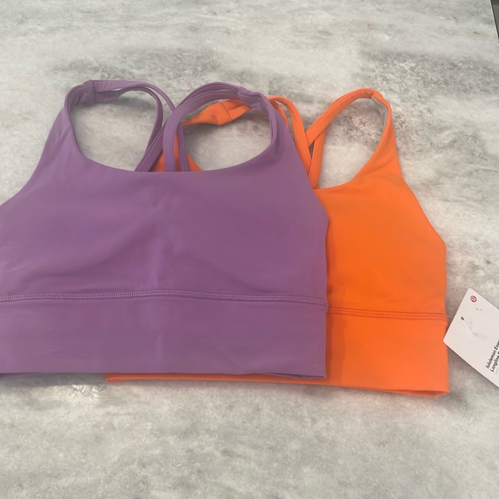 Two Lululemon Energy Longline Bras